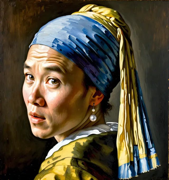 Me with a pearl earring